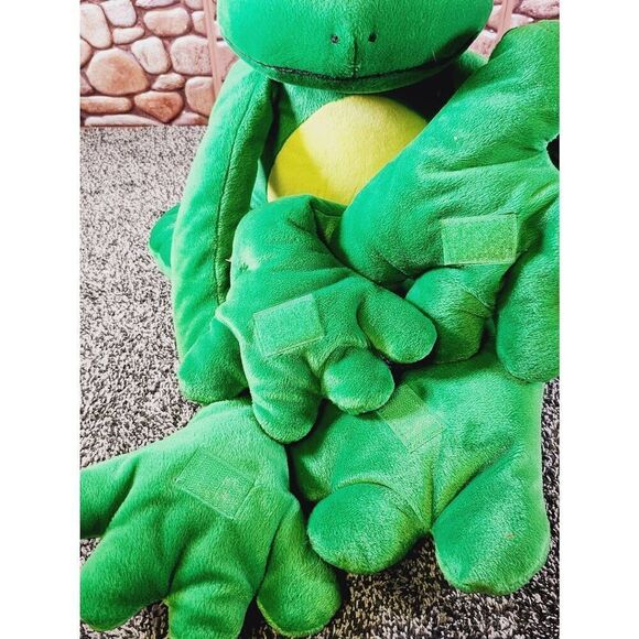 Fiesta 36” Solid Green Piggyback Pal Frog Plush Large, Stuffed Animal, Toad #B9 - Picture 9 of 9